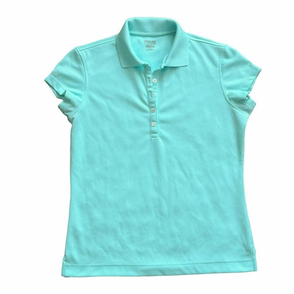 Ping Performance Short Sleeve Seafoam Green Golf Polo Size Small - Picture 1 of 10